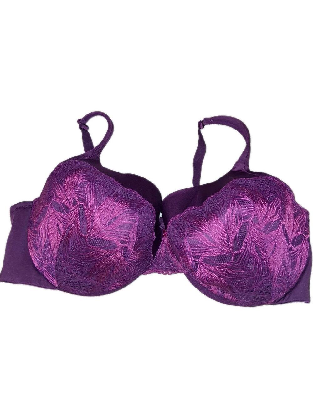 Cacique Lightly Lined Full Coverage Bra Purple Size 50DDD